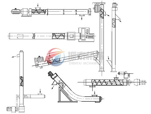 無軸螺旋輸送機結構圖